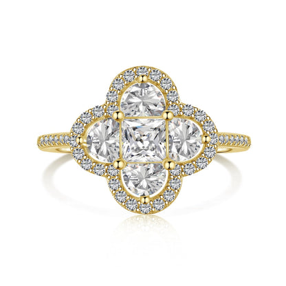 [Echo Fine ]Luxurious Eternity Flower Shape Banquet Ring