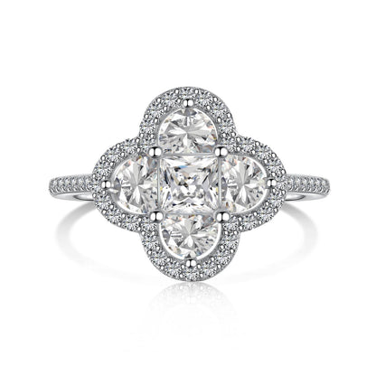 [Echo Fine ]Luxurious Eternity Flower Shape Banquet Ring