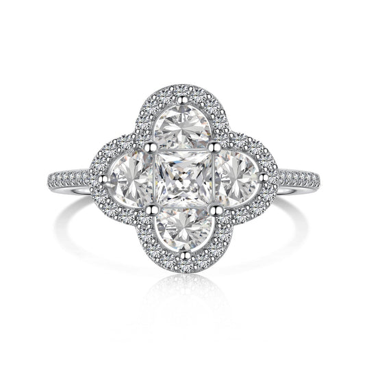 [Echo Fine ]Luxurious Eternity Flower Shape Banquet Ring