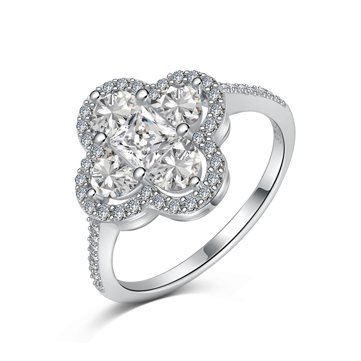 [Echo Fine ]Luxurious Eternity Flower Shape Banquet Ring