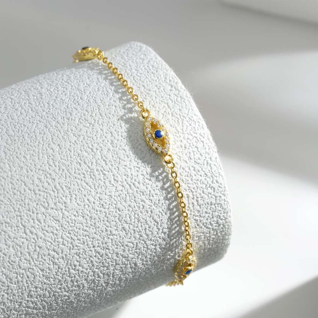 [Echo Fine ]Evil Eye Shape Pendent Necklace