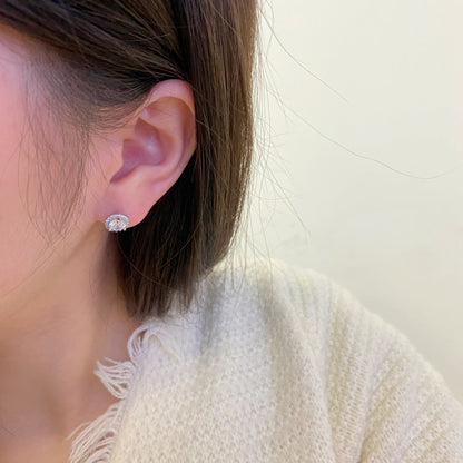 [Echo Fine ]Classic Princess Round Shape Earrings
