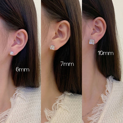 [Echo Fine ]Delicate Square Shape Earrings