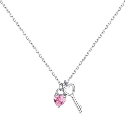 [Echo Fine ]Unique Heart Shape Key Pendent Necklace