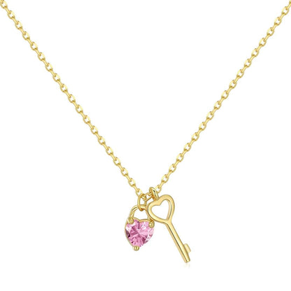 [Echo Fine ]Unique Heart Shape Key Pendent Necklace