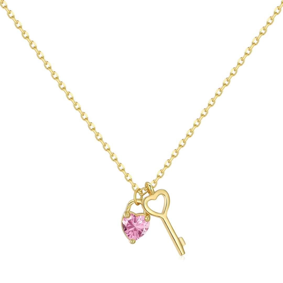 [Echo Fine ]Unique Heart Shape Key Pendent Necklace