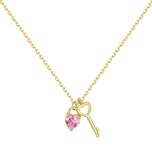 [Echo Fine ]Unique Heart Shape Key Pendent Necklace