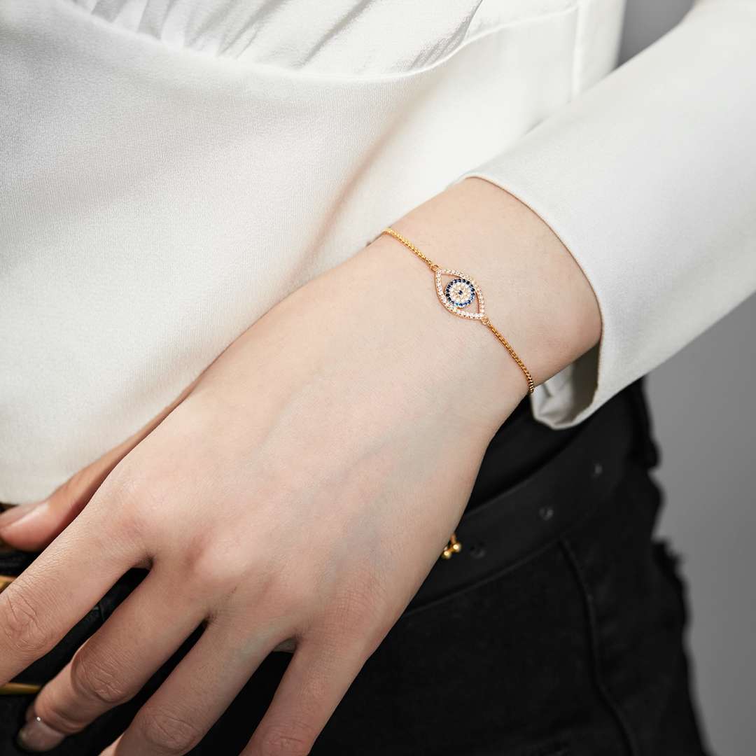 [Echo Fine ]Dazzling Eye Shape Necklace