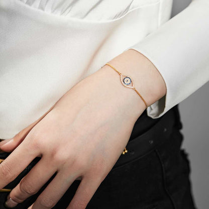 [Echo Fine ]Dazzling Eye Shape Necklace