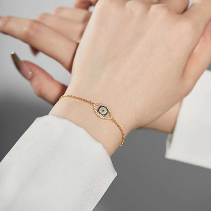 [Echo Fine ]Dazzling Eye Shape Necklace