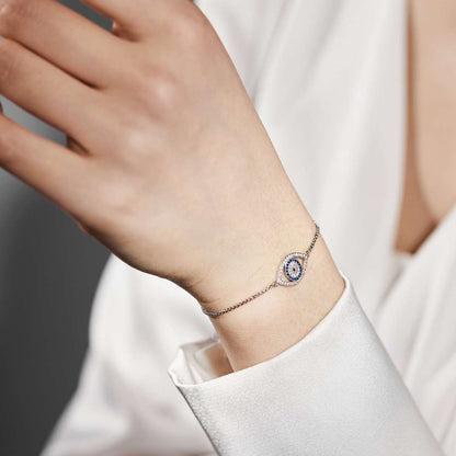 [Echo Fine ]Dazzling Eye Shape Necklace