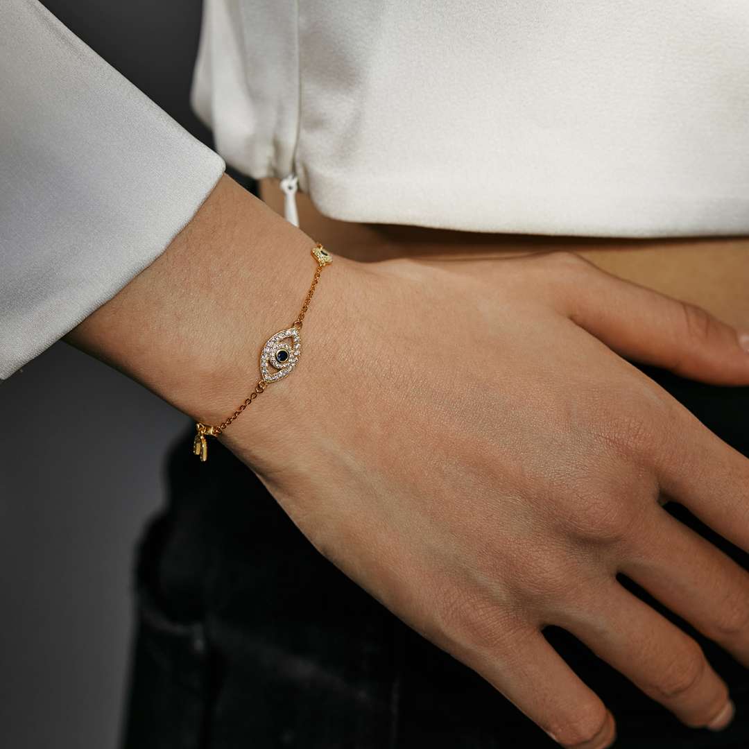 [Echo Fine ]Dainty Eye Shape Necklace