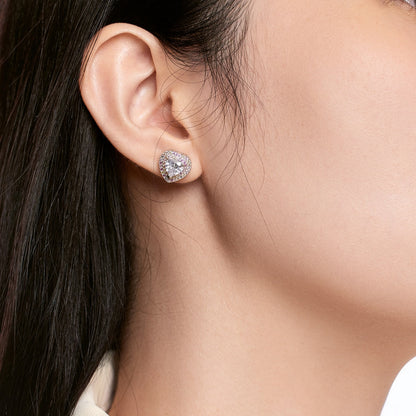 [Echo Fine ]Dazzling Heart Shape Lover Earrings