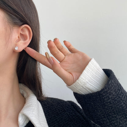 [Echo Fine ]Oval Classic Dignified Elegant Earrings