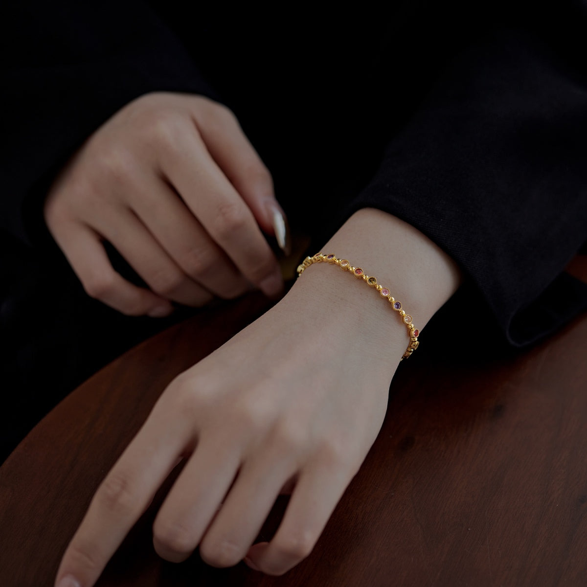 [Echo Fine ]Sparkling Exquisite Round Cut Party Bracelet