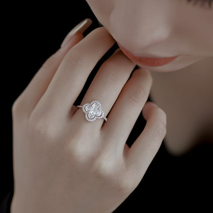 [Echo Fine ]Luxurious Eternity Flower Shape Banquet Ring
