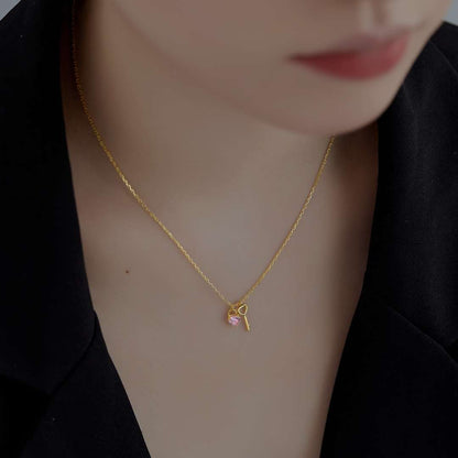 [Echo Fine ]Unique Heart Shape Key Pendent Necklace