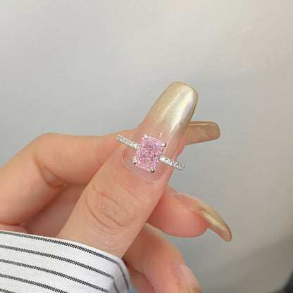 [Echo Fine ]2.0 Carat Dazzling Sparkling Radiant Cut Party Ring