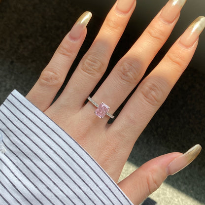 [Echo Fine ]2.0 Carat Dazzling Sparkling Radiant Cut Party Ring
