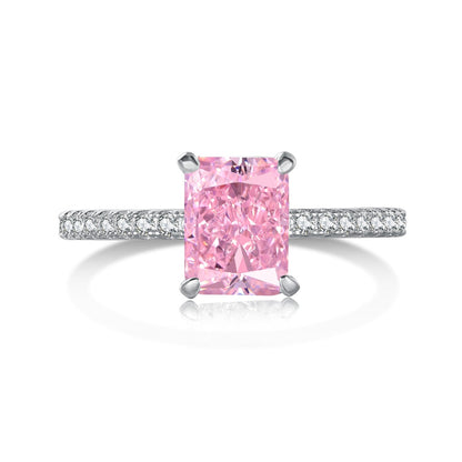 [Echo Fine ]2.0 Carat Dazzling Sparkling Radiant Cut Party Ring