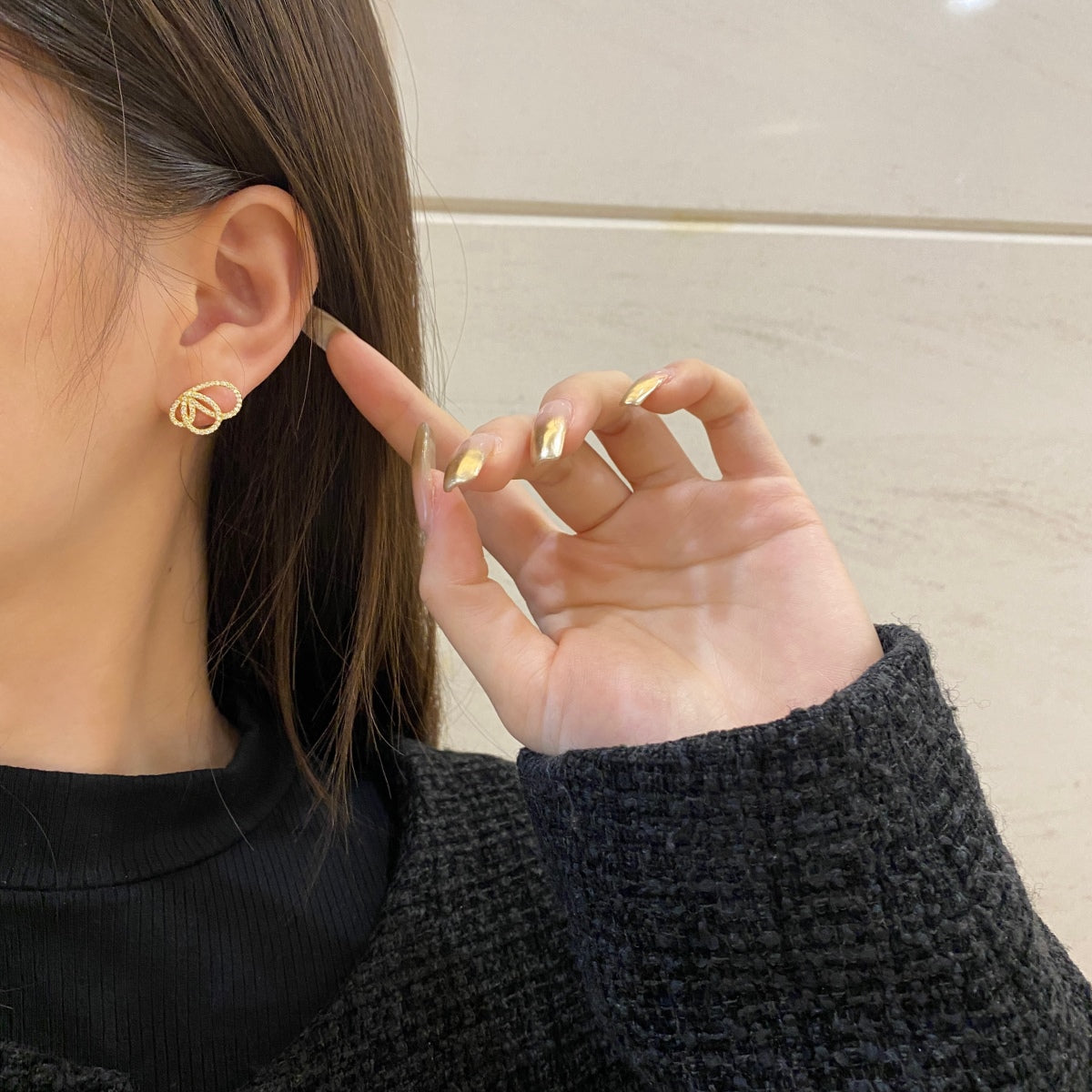 [Echo Fine ]Exquisite Butterfly Shape Earrings