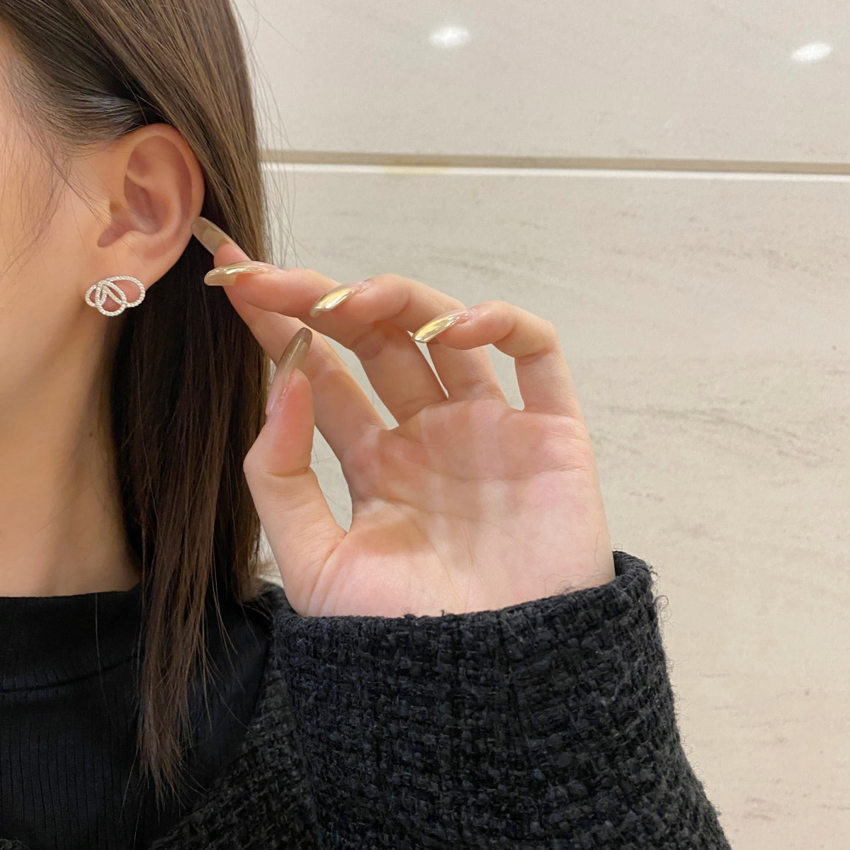 [Echo Fine ]Exquisite Butterfly Shape Earrings