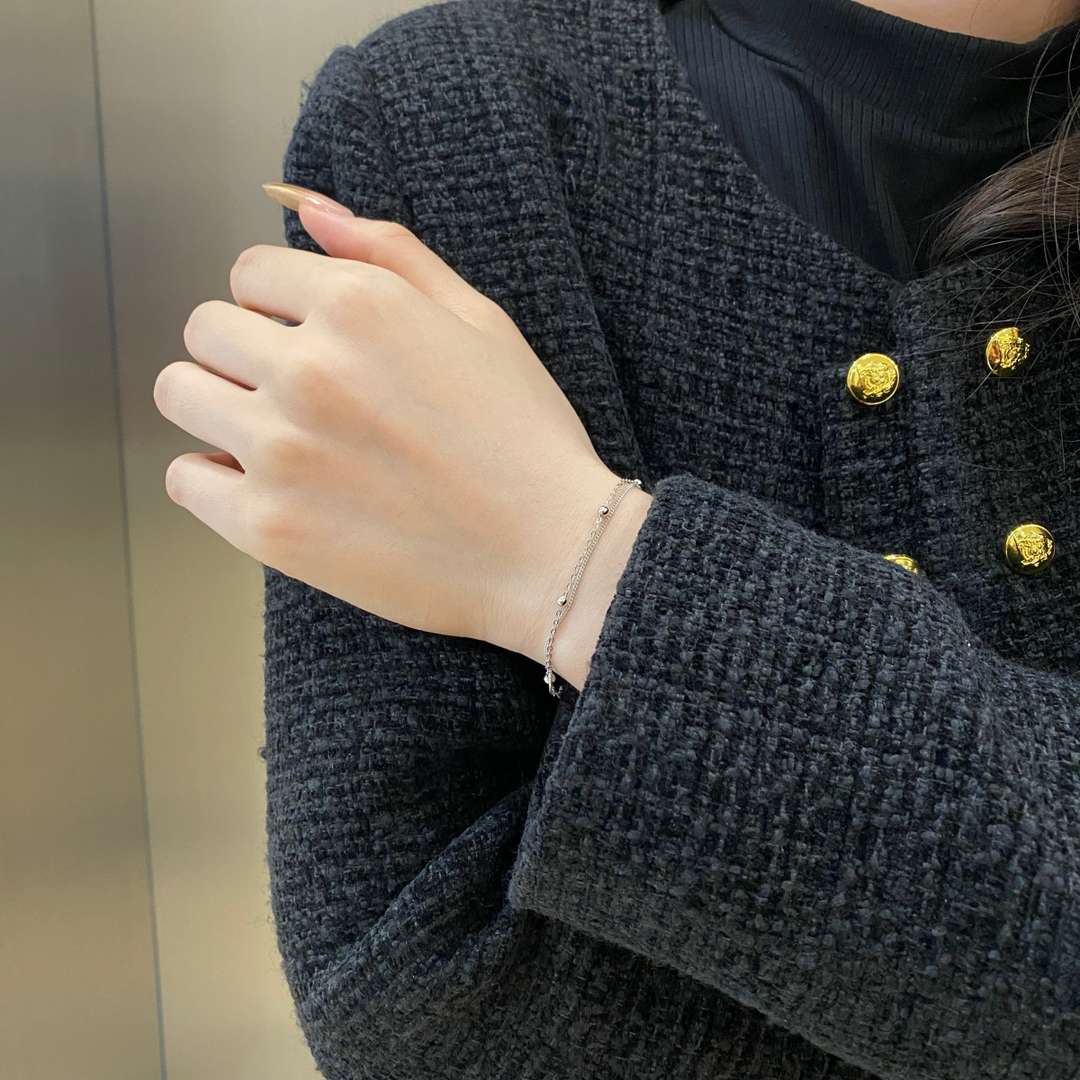[Echo Fine ]Delicate Bead Double Layer Bracelet