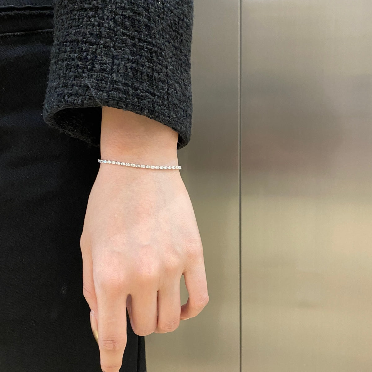 [Echo Fine ]Elegant Emerald Cut Daily Bracelet