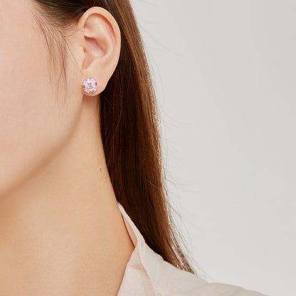 [Echo Fine ]Ornate Colorful Octagon Shape Daily Earrings