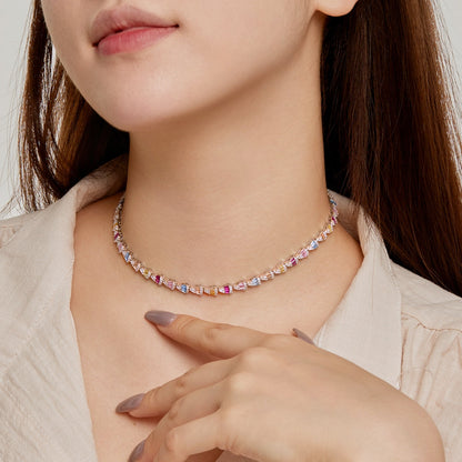 [Echo Fine ]Radiant Colorful Rainbow Necklace