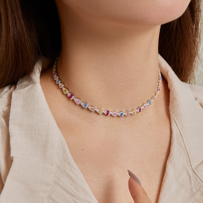 [Echo Fine ]Radiant Colorful Rainbow Necklace