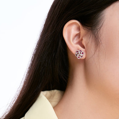 [Echo Fine ]Exquisite Flower Shape Daily Earrings