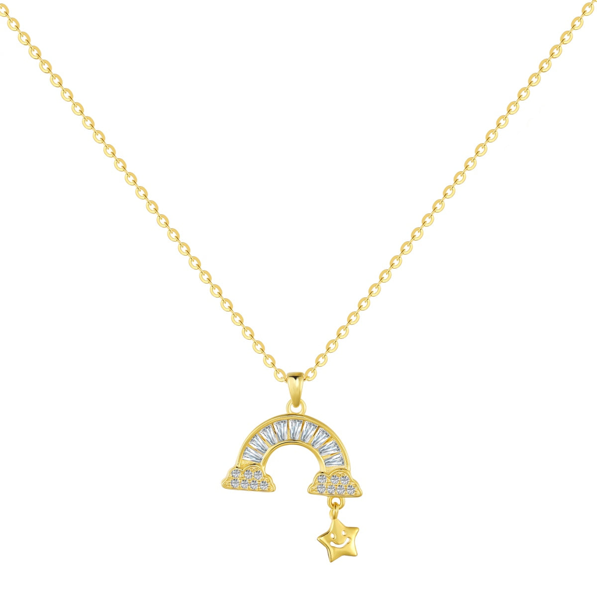 [Echo Fine ]Unique Rainbow Star Necklace