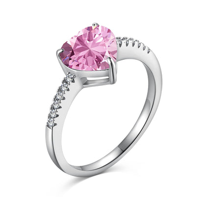 [Echo Fine ]2.0 Carat Dazzling Lustrous Heart Cut Lover Ring
