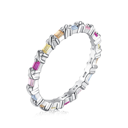 [Echo Fine ]Charming Colorful Round Cut Daily Ring