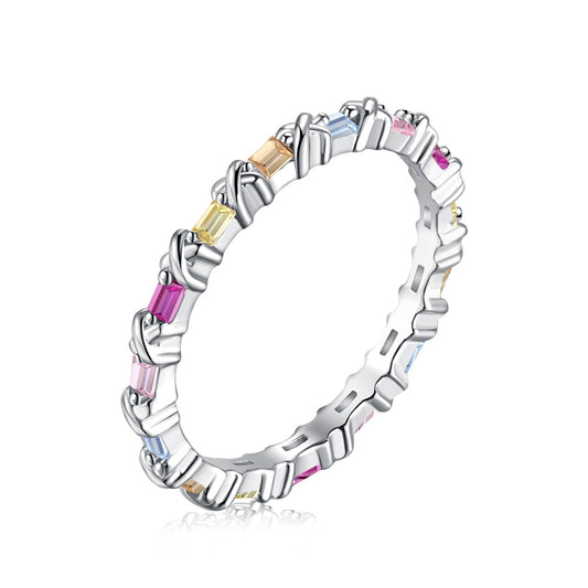 [Echo Fine ]Charming Colorful Round Cut Daily Ring