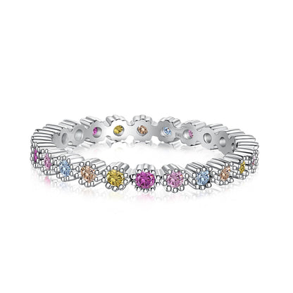 [Echo Fine ]Exquisite Colorful Round Cut Party Ring