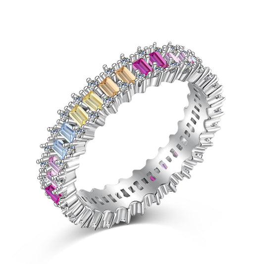 [Echo Fine ]Splashy Ornate Emerald Cut Cocktail Ring
