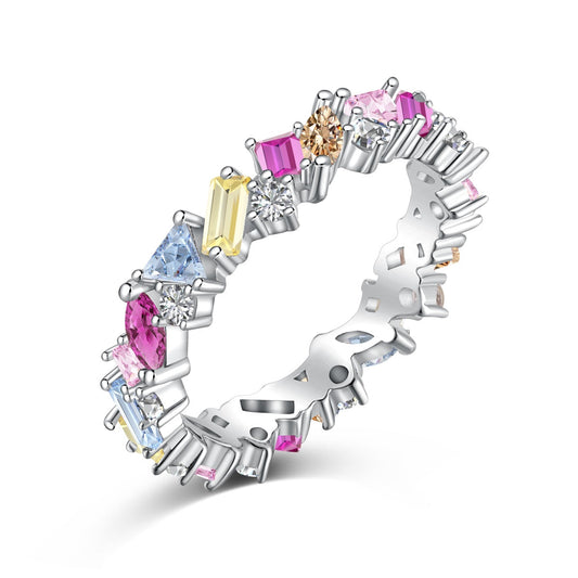 [Echo Fine ]Dazzling Polychromatic Multi cut Daily Ring