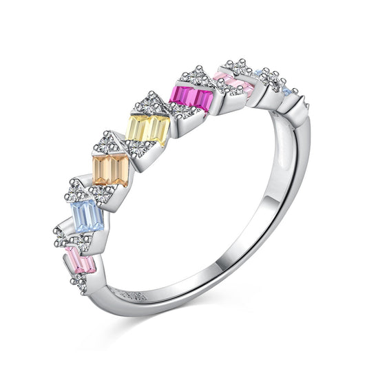 [Echo Fine ]Delicate Vibrant Emerald Cut Daily Ring