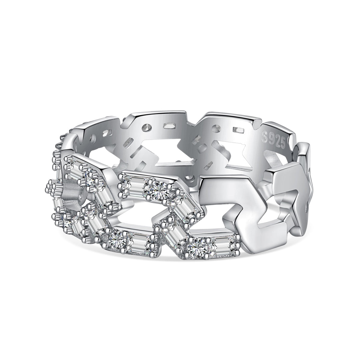 [Echo Fine ]Sparkling Vibrant Emerald Cut Daily Ring