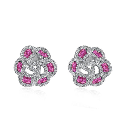 [Echo Fine ]Exquisite Flower Shape Daily Earrings