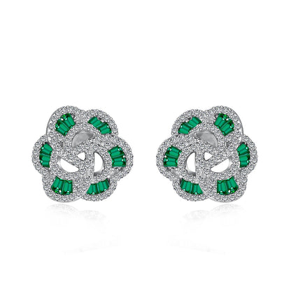 [Echo Fine ]Exquisite Flower Shape Daily Earrings