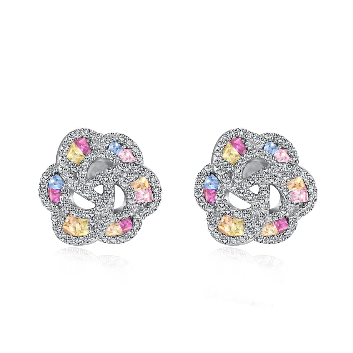 [Echo Fine ]Exquisite Flower Shape Daily Earrings