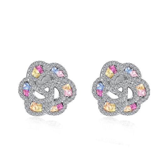 [Echo Fine ]Exquisite Flower Shape Daily Earrings