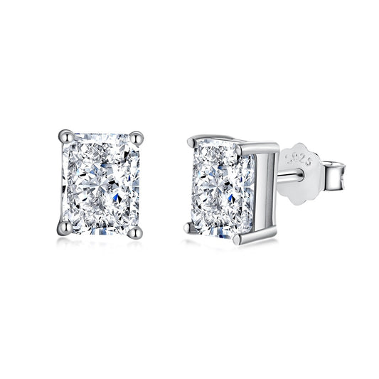 [Echo Fine ]Radiant Luxurious Princess Cut Daily Earrings