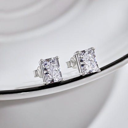 [Echo Fine ]Radiant Luxurious Princess Cut Daily Earrings