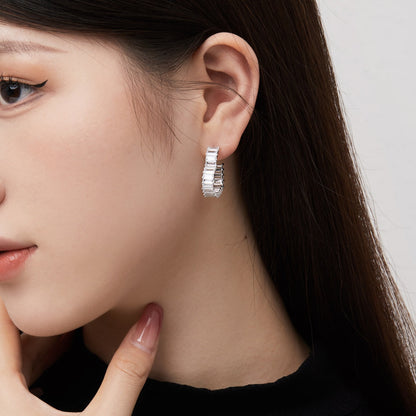 [Echo Fine ]Radiant Heart Cutout Earrings