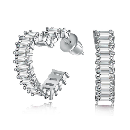[Echo Fine ]Radiant Heart Cutout Earrings