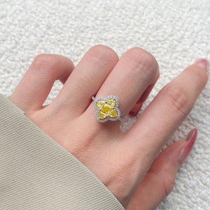 [Echo Fine ]Luxurious Eternity Flower Shape Banquet Ring